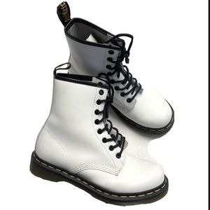 Doc Martens | White 1460 Lace Up Combat Boots